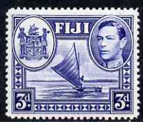 Fiji 1938-55 KG6 3d blue mounted mint SG 257, stamps on , stamps on  kg6 , stamps on 