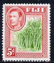 Fiji 1938-55 KG6 5d yellow-green & scarlet mounted mint SG 259, stamps on , stamps on  kg6 , stamps on 