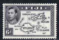 Fiji 1938-55 KG6 6d violet-black P13.5 (die II with 180) mounted mint SG 261a, stamps on , stamps on  kg6 , stamps on 