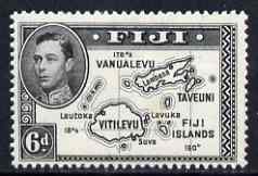 Fiji 1938-55 KG6 6d black P12 (die II with 180) mounted mint SG 261b, stamps on , stamps on  kg6 , stamps on 