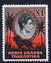 Kenya, Uganda & Tanganyika 1938-54 KG6 Lion A31 P14 mounted mint SG150a, stamps on , stamps on  stamps on , stamps on  stamps on  kg6 , stamps on  stamps on 