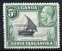 Kenya, Uganda & Tanganyika 1935-37 Dhow KG5 5c (Die I) mounted mint SG111, stamps on , stamps on  kg5 , stamps on 