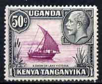 Kenya, Uganda & Tanganyika 1935-37 Dhow KG5 50c mounted mint SG116, stamps on , stamps on  kg5 , stamps on 