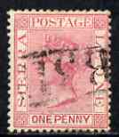 Sierra Leone 1884-91 QV 1d carmine CA used SG28, stamps on , stamps on  qv , stamps on 