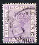 Sierra Leone 1884-91 QV 1.5d violet CA used (short corner perf) SG29, stamps on , stamps on  stamps on , stamps on  stamps on  qv , stamps on  stamps on 