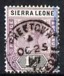 Sierra Leone 1896-97 QV Key Plate Crown CA 1.5d mauve & black used (blue crayon line at right) SG43, stamps on , stamps on  stamps on , stamps on  stamps on  qv , stamps on  stamps on 