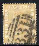 Sierra Leone 1884-91 QV 3d yellow CA used SG32, stamps on , stamps on  qv , stamps on 
