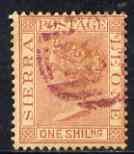 Sierra Leone 1884-91 QV 1s red-brown CA used SG34, stamps on , stamps on  stamps on , stamps on  stamps on  qv , stamps on  stamps on 