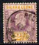 Sierra Leone 1904-05 KE7 MCA 2d purple & brown-orange used SG89, stamps on , stamps on  ke7 , stamps on 