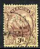 Bermuda 1910-25 KG5 3d purple on yellow used, SG 49