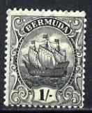 Bermuda 1910-25 KG5 1s black on olive m/m (slight stain at top), SG 51a