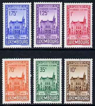 Luxembourg 1936 Philatelic Federation Congress unmounted mint set of 6, SG 347-52, stamps on , stamps on  stamps on postal