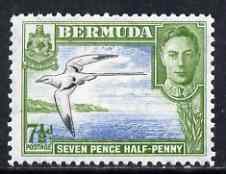 Bermuda 1938-52 KG6 Tropic Bird 7.5d black, blue & bright green, fine mounted mint, SG 114b, stamps on , stamps on  stamps on , stamps on  stamps on  kg6 , stamps on  stamps on 