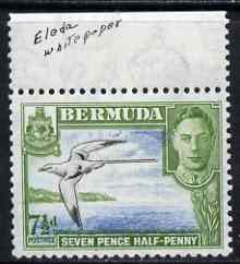 Bermuda 1938-52 KG6 Tropic Bird 7.5d black, blue & bright green unmounted mint SG 114b, stamps on , stamps on  stamps on , stamps on  stamps on  kg6 , stamps on  stamps on 