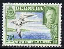 Bermuda 1938-52 KG6 Tropic Bird 7.5d black, blue & yellow green unmounted mint SG 114c , stamps on , stamps on  kg6 , stamps on 