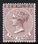 Bermuda 1898 QV 2d brown purple (crown CA) m/m, SG 26a