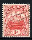 Bermuda 1910-25 KG5 Ship 1d carmine fine used, SG 46b