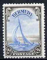 Bermuda 1938-52 KG6 Yacht 2d light blue & sepia mounted mint, SG 112, stamps on , stamps on  stamps on , stamps on  stamps on  kg5 , stamps on  stamps on 