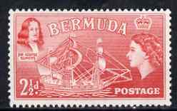 Bermuda 1953-62 Sir George Summers & 'Sea Venture'  2.5d fine mounted mint, SG 139, stamps on , stamps on  stamps on bermuda 1953-62 sir george summers & 'sea venture'  2.5d fine mounted mint, stamps on  stamps on  sg 139