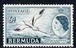 Bermuda 1953-62 White-tailed Tropic Bird 6d m/m, SG 143, stamps on 