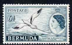 Bermuda 1953-62 White-tailed Tropic Bird 6d m/m, SG 143, stamps on , stamps on  stamps on bermuda 1953-62 white-tailed tropic bird 6d m/m, stamps on  stamps on  sg 143