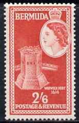 Bermuda 1953-62 Warwick Fort 2s6d unmounted mint, SG 147, stamps on 