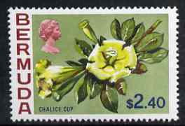 Bermuda 1970-75 QE2 Flowers def $2.40 Chalice Cup flower unmounted mint, SG 265, stamps on 