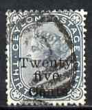 Ceylon 1885 QV 25c on 32c slate used, SG 167, stamps on , stamps on  stamps on , stamps on  stamps on  qv , stamps on  stamps on 