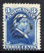 Newfoundland 1880-82 QV 3c blue fine used, SG 47, stamps on , stamps on  qv , stamps on 