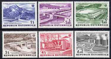 Austria 1962 Electric Power Nationalization Anniversary set of 6 m/mint, SG1380-85, stamps on , stamps on  stamps on austria 1962 electric power nationalization anniversary set of 6 m/mint, stamps on  stamps on  sg1380-85