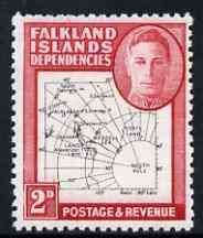 Falkland Islands Dependencies 1946-49 KG6 Thin Maps 2d unmounted mint SG G11, stamps on , stamps on  stamps on , stamps on  stamps on  kg6 , stamps on  stamps on 