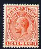 Falkland Islands 1912-20 KG5 MCA 1d orange-red mounted mint SG61, stamps on , stamps on  stamps on , stamps on  stamps on  kg5 , stamps on  stamps on 