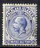 Falkland Islands 1912-20 KG5 MCA 2.5d blue used SG63c, stamps on , stamps on  stamps on , stamps on  stamps on  kg5 , stamps on  stamps on 