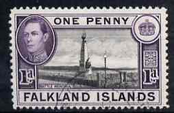 Falkland Islands 1938-50 KG6 Memorial 1d black & violet used SG148, stamps on , stamps on  kg6 , stamps on 