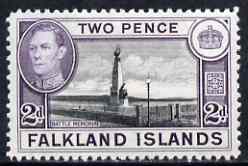 Falkland Islands 1938-50 KG6 Memorial 2d black & violet mounted mint SG149, stamps on , stamps on  stamps on , stamps on  stamps on  kg6 , stamps on  stamps on battles