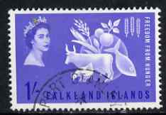 Falkland Islands 1963 Freedom from Hunger used SG211, stamps on , stamps on  stamps on , stamps on  stamps on  ffh , stamps on  stamps on 
