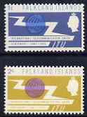 Falkland Islands 1965 ITU set of 2 mtd mint SG 219-20, stamps on , stamps on  stamps on , stamps on  stamps on  itu , stamps on  stamps on communications