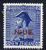 Niue 1927-28 KG5 Admiral 2s blue mounted mint SG48/9