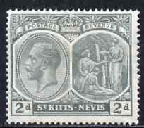 St Kitts-Nevis 1921-29 KG5 Script CA Medicinal Spring 2d slate-grey mounted mint SG41, stamps on , stamps on  kg5 , stamps on 