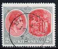 St Kitts-Nevis 1938-50 KG6 2d P14 used SG71b, stamps on , stamps on  kg6 , stamps on 