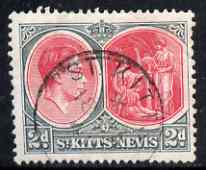 St Kitts-Nevis 1938-50 KG6 2d P13 x 12 used SG71, stamps on , stamps on  stamps on , stamps on  stamps on  kg6 , stamps on  stamps on 