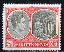 St Kitts-Nevis 1938-50 KG6 2s6d P14 mounted mint SG76ab, stamps on , stamps on  stamps on , stamps on  stamps on  kg6 , stamps on  stamps on 