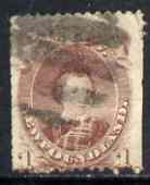Newfoundland 1868 King Edward VII 1c dull purple used but perfs trimmed at right SG34