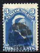 Newfoundland 1880-82 Queen Victoria 3c blue used SG47a, stamps on 