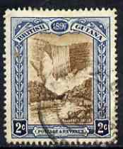 British Guiana 1898 QV Jubilee 2c brown & blue used SG218, stamps on , stamps on  stamps on , stamps on  stamps on  qv , stamps on  stamps on 