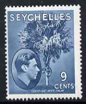 Seychelles 1938-49 KG6 Coco Palm 9c greyish-blue mtd mint SG138ac, stamps on , stamps on  kg6 , stamps on 