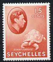 Seychelles 1938-49 KG6 Tortoise 15c brown-carmine mtd mint SG139ab, stamps on , stamps on  stamps on , stamps on  stamps on  kg6 , stamps on  stamps on 