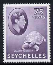 Seychelles 1938-49 KG6 Tortoise 75c slate-lilac mtd mint SG145ab, stamps on , stamps on  kg6 , stamps on 