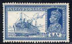 India 1937-40 KG6 6a turquoise unused (no gum) SG256, stamps on , stamps on  stamps on , stamps on  stamps on  kg6 , stamps on  stamps on 