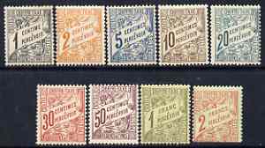 Tunisia 1901-03 Postage Due set to 2f mtd mint SG D28-36, stamps on , stamps on  stamps on tunisia 1901-03 postage due set to 2f mtd mint sg d28-36